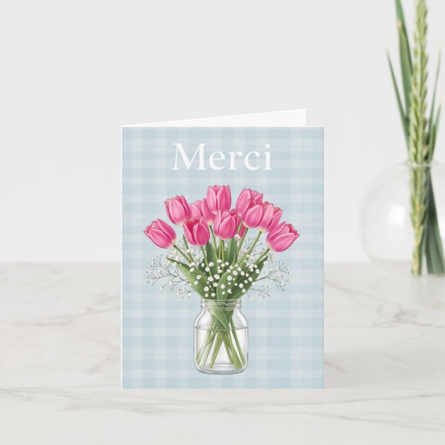 Merci Dankeskarte Feiertagskarte (Vorderseite)