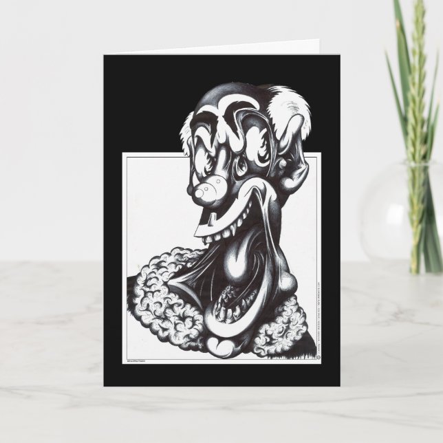 Merci der Clown Karte (Vorderseite)