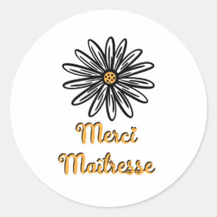 Merci maîtresse runder aufkleber