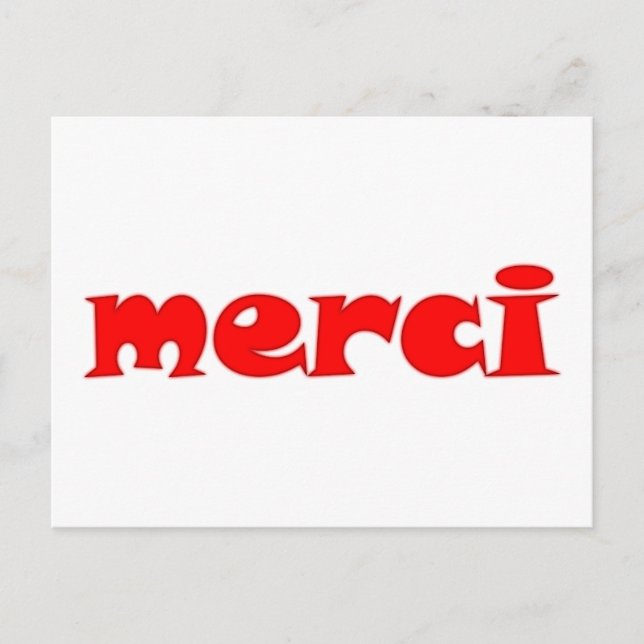 merci postkarte (Vorderseite)