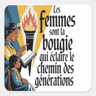 Merci pour ton Grand dévouement Quadratischer Aufkleber
