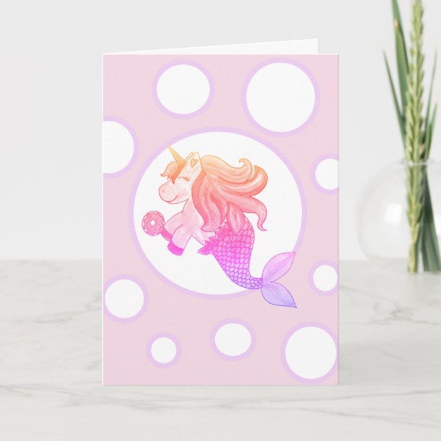 Mercorn mit Donut Birthday Card Karte (Vorderseite)