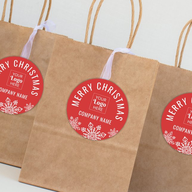 Mercury Custom Logo Company Name Red Runder Aufkleber (Von Creator hochgeladen)