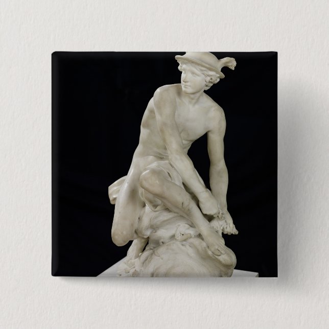 Mercury, das seine Winged Sandalen, 1744 befestigt Button (Vorderseite)