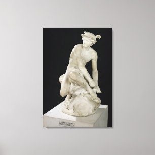 Mercury, das seine Winged Sandalen, 1744 befestigt Leinwanddruck