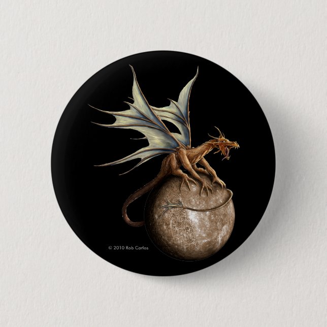Mercury-Drache-Knopf Button (Vorderseite)