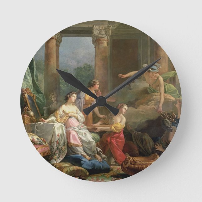 Mercury, Herse und Aglauros, 1763 (Öl auf Runde Wanduhr (Vorderseite)
