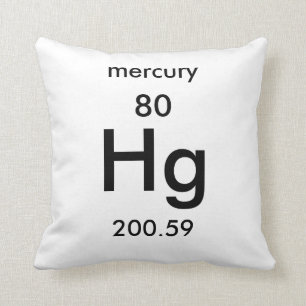 Mercury-Kissen des Periodensystem-80 Kissen