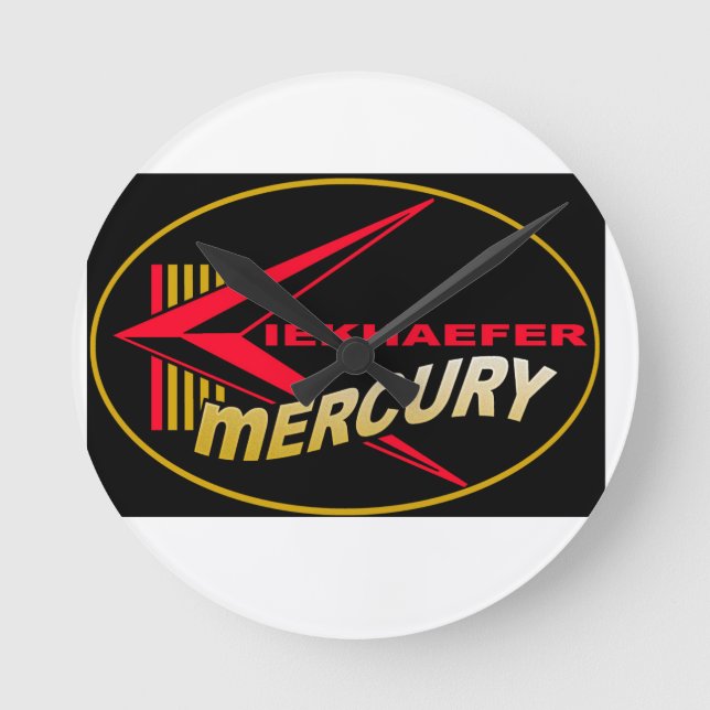 Mercury Marine Outboards Vintag Look Clock Runde Wanduhr (Vorderseite)