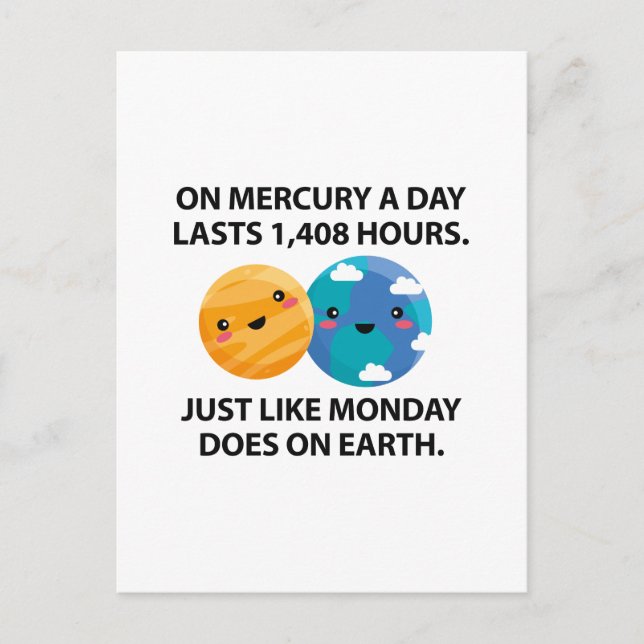 Mercury Montag Postkarte (Vorderseite)