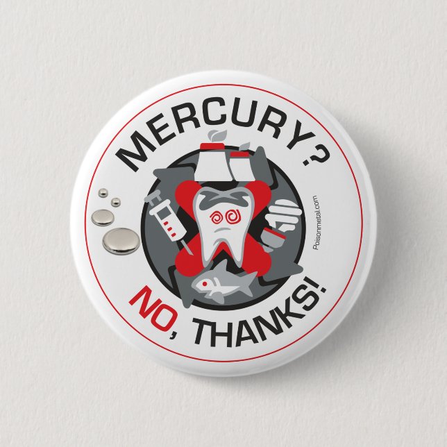 "Mercury? Nein, Dank!" Button/Knopf Button (Vorderseite)