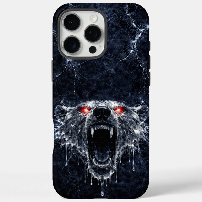Mercury Polar Bear Red Ruby Eyes Glacial Case-Mate iPhone Hülle (Rückseite)