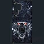 Mercury Polar Bear Red Ruby Eyes Glacial  Samsung Galaxy Hülle<br><div class="desc">A powerful,  roaring polar bear head,  meticulously "forged" from viscous liquid mercury. The intense,  glowing ruby-red eyes create a striking focal point against the dark,  wet basalt rock background. A bold and sophisticated accessory for those who appreciate high-vibrancy,  "Boutique" design.</div>