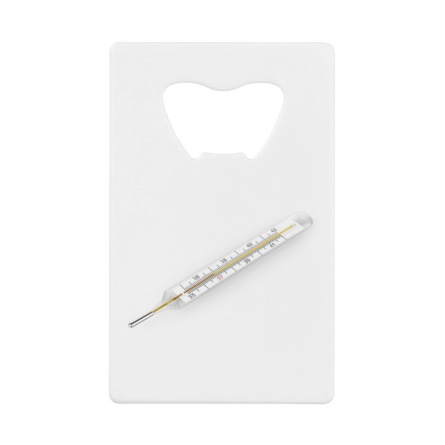 Mercury-Thermometer Geldbeutel Flaschenöffner (Vorderseite)