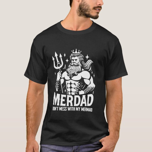 Merdad Dont Mess mit meiner Meerjungfrau lange Sch T-Shirt (Vorderseite)