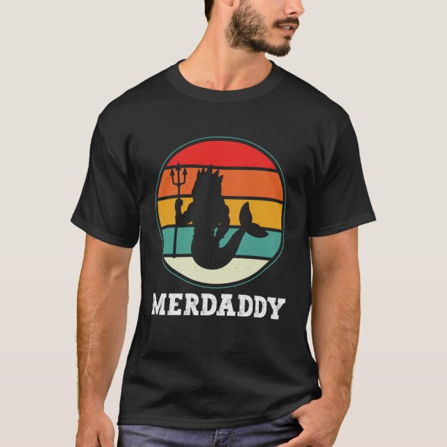 Merdaddy Security Merman Mermaid Daddy Fish Father T-Shirt (Vorderseite)
