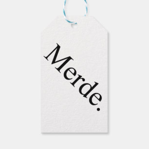 Merde Geschenk etikettiert für Balletttänzer - Geschenkanhänger