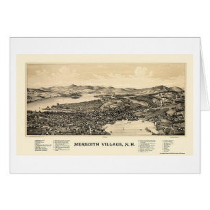 Meredith, panoramische Karte NH - 1889