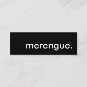 Merengue. Mini Visitenkarte