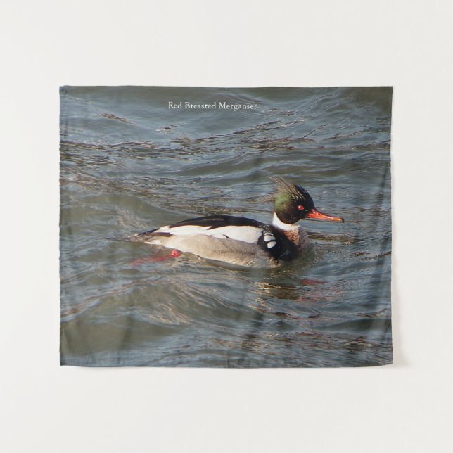 Merganser-Tapisserie Wandteppich (Vorderseite (Horizontal))