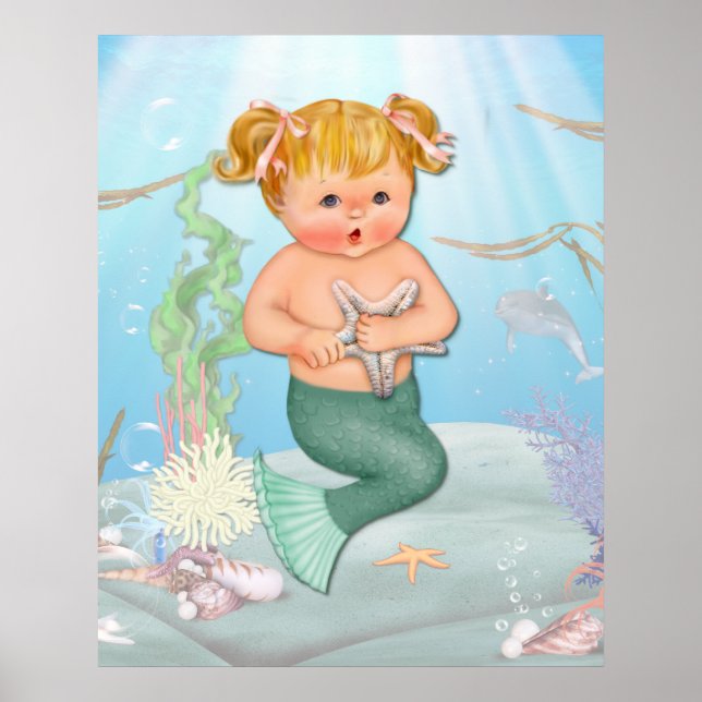 MerGirl mit Starfish Poster (Vorne)