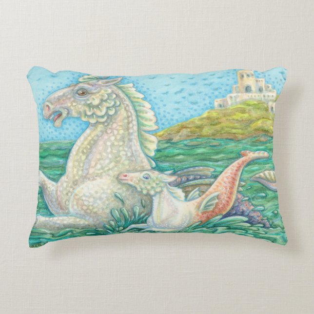 Merhorse Bay - Sea Horse Family ACCENT PILLOW Dekokissen (Vorderseite)