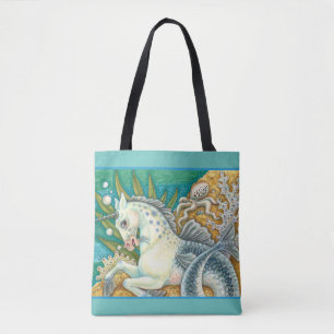 MERHORSE & WHITE OCTOPUS, FANTASY UNICORNHORSE