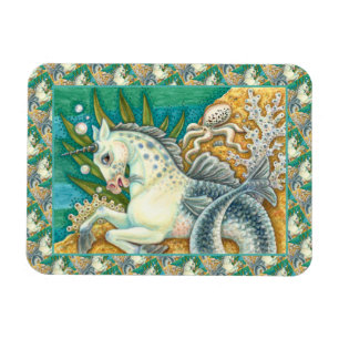 MERHORSE & WHITE OCTOPUS, FANTASY UNICORNHORSE MAGNET