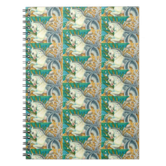 MERHORSE & WHITE OCTOPUS, FANTASY UNICORNHORSE NOTIZBLOCK