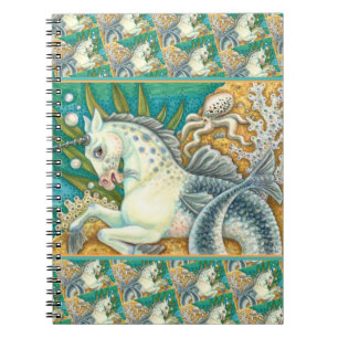 MERHORSE & WHITE OCTOPUS, FANTASY UNICORNHORSE NOTIZBLOCK