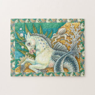 MERHORSE & WHITE OCTOPUS, FANTASY UNICORNHORSE PUZZLE