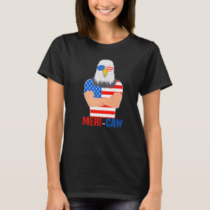 Meri Caw Cool Bald Adler Patriotic 4. Juli Männer T-Shirt