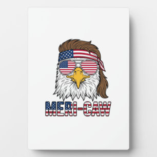 Meri-Caw Patriotischer Adler Vintage Gravur Shirt_ Fotoplatte