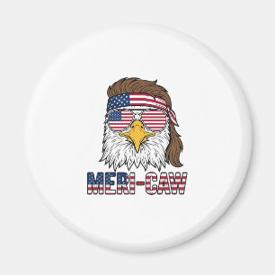 Meri-Caw Patriotischer Adler Vintage Gravur Shirt_ Magnet