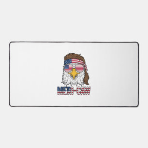 Meri-Caw Patriotischer Adler Vintage Gravur Shirt_ Schreibtischunterlage