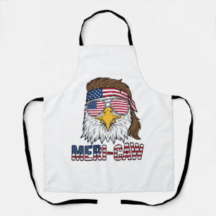 Meri-Caw Patriotischer Adler Vintage Gravur Shirt_ Schürze