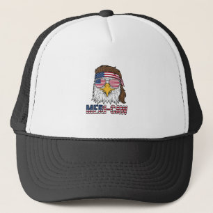 Meri-Caw Patriotischer Adler Vintage Gravur Shirt_ Truckerkappe