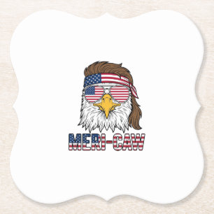 Meri-Caw Patriotischer Adler Vintage Gravur Shirt_ Untersetzer