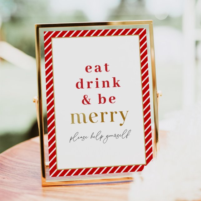 MERI Christmas Eat Drink & Be Merry Food Table Poster (Von Creator hochgeladen)