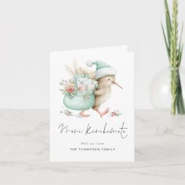 Meri Kirihimete Kiwi folded NZ Christmas Feiertagskarte