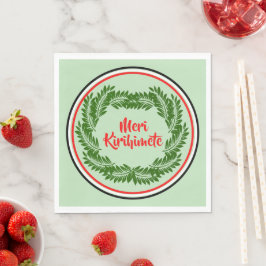 Meri Kirihimete Maori Merry Christmas Luncheon Serviette