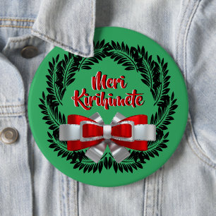Meri Kirihimete Maori zu frohen Weihnachten Button