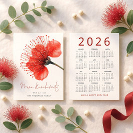 Meri Kirihimete Pōhutuka 2026 Kalender Weihnachten