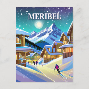 Meribel: Alpestre-Harmonie unter Winterglanz Postkarte