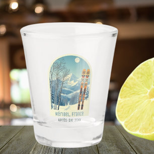Méribel France ferienferien après ski shot glass Schnapsglas