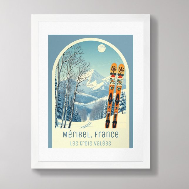 Méribel France Les trois Vallées ski Poster (Von Creator hochgeladen)