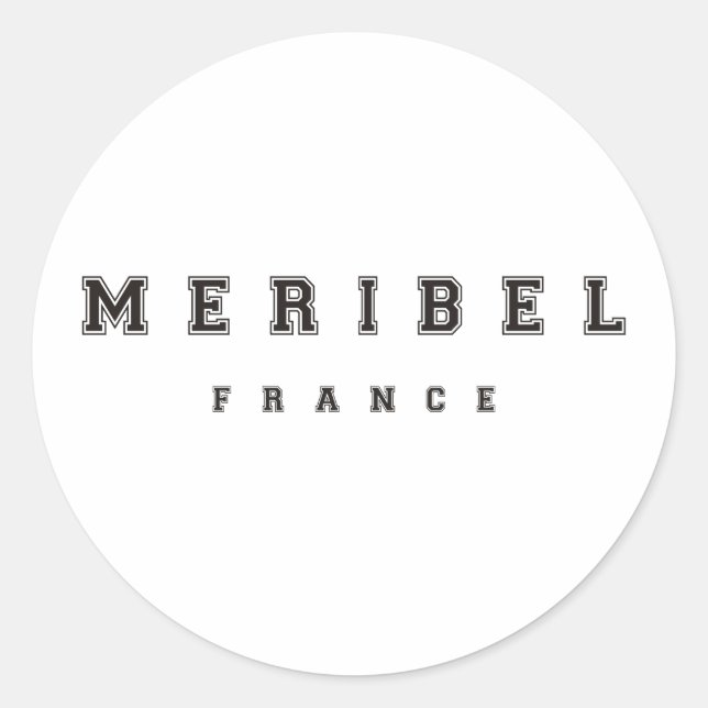 Meribel France Runder Aufkleber (Vorderseite)