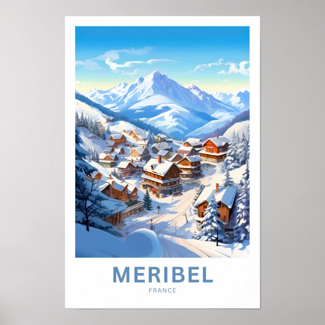 Meribel France Travel Print Poster (Vorne)