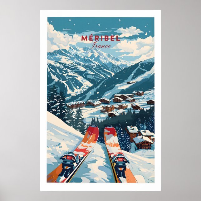 Meribel Ski Poster - Frankreich 1 (Vorne)