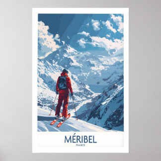 Meribel Ski Print - Frankreich 1 Poster